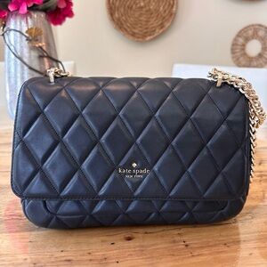 Kate Spade Carey Black Quilted Shoulder Bag